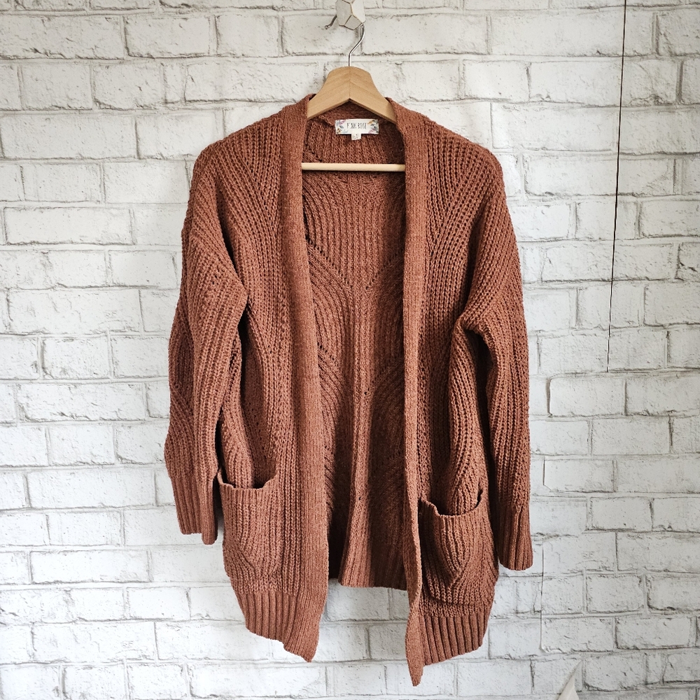 ☆ PINK ROSE Chenille Rosewood Cardigan, S ☆